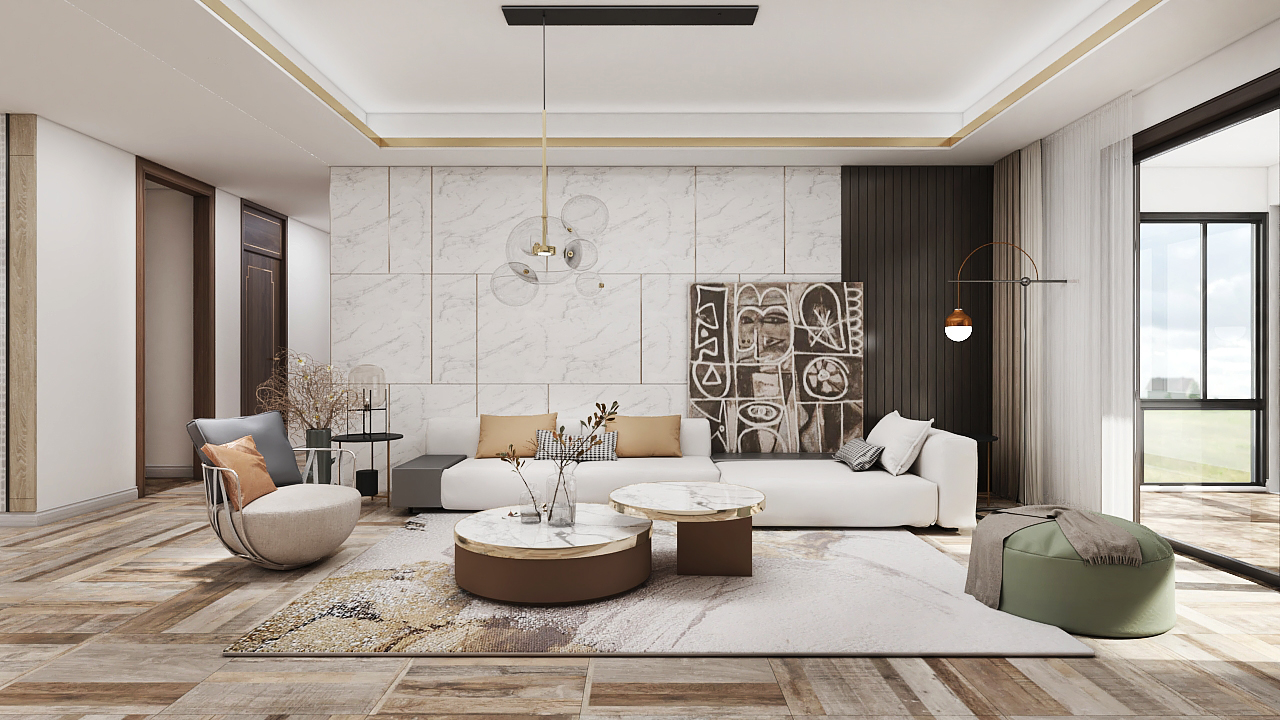 [Light luxury style]-Three bedrooms and two living rooms | Sunvega
